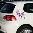 Autoaufkleber Blumenranke Schmetterling Aufkleber 2er Set Motiv Dream
