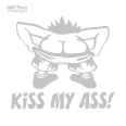 Autoaufkleber Kiss my Ass Fun Aufkleber Auto