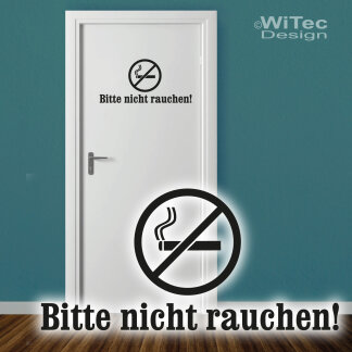 Türaufkleber Bitte nicht rauchen Büro Gewerbe...