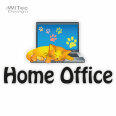 Türaufkleber Katze Laptop Katzenpfoten Home Office