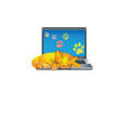 Türaufkleber Bitte nicht stören Katze Laptop Katzenpfoten