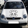 Skull Girl Rockabilly Autoaufkleber Motorhaube
