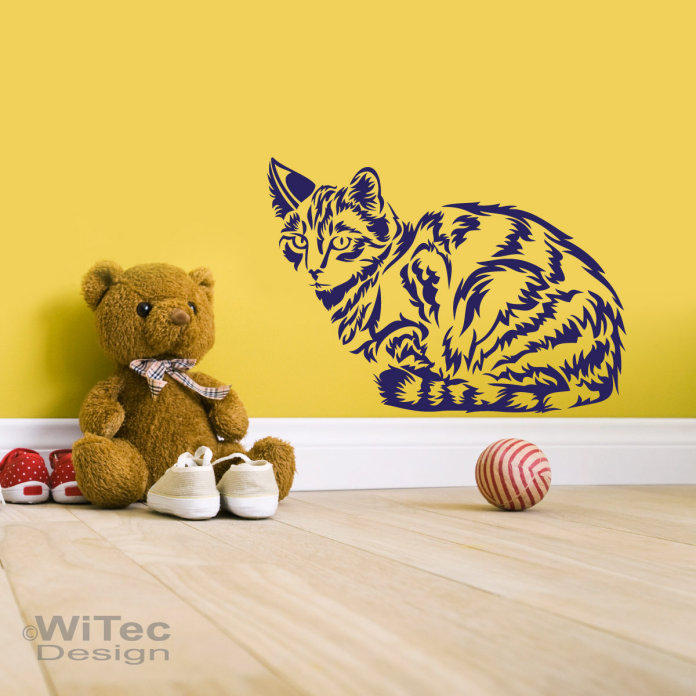 Wandtattoo Katze Tigerkatze Wandaufkleber