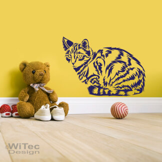 Wandtattoo Katze Tigerkatze Wandaufkleber