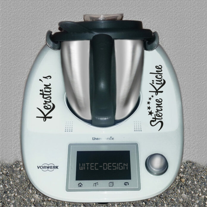 Thermomix Aufkleber Sterneküche Wunsch Name Aufkleber für Thermomix TM5