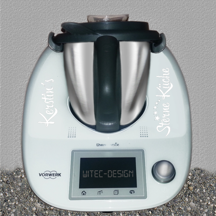 Thermomix Aufkleber Sterneküche Wunsch Name Aufkleber für Thermomix TM5
