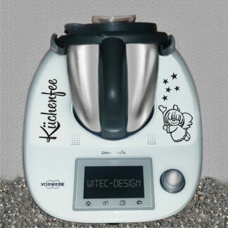 Thermomix Aufkleber Küchenfee Engel Sterne für...