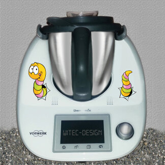 Thermomix Aufkleber Wurm Aufkleber Sticker f&uuml;r...