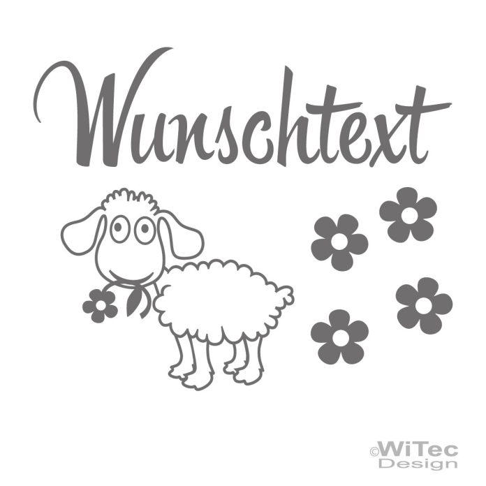 Thermomix Aufkleber Schaf Blumen Wunschtext Aufkleber für Thermomix TM5