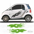 Autoaufkleber Dirty Seitenaufkleber Set für Smart