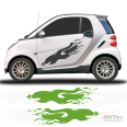 Autoaufkleber Dirty Seitenaufkleber Set für Smart