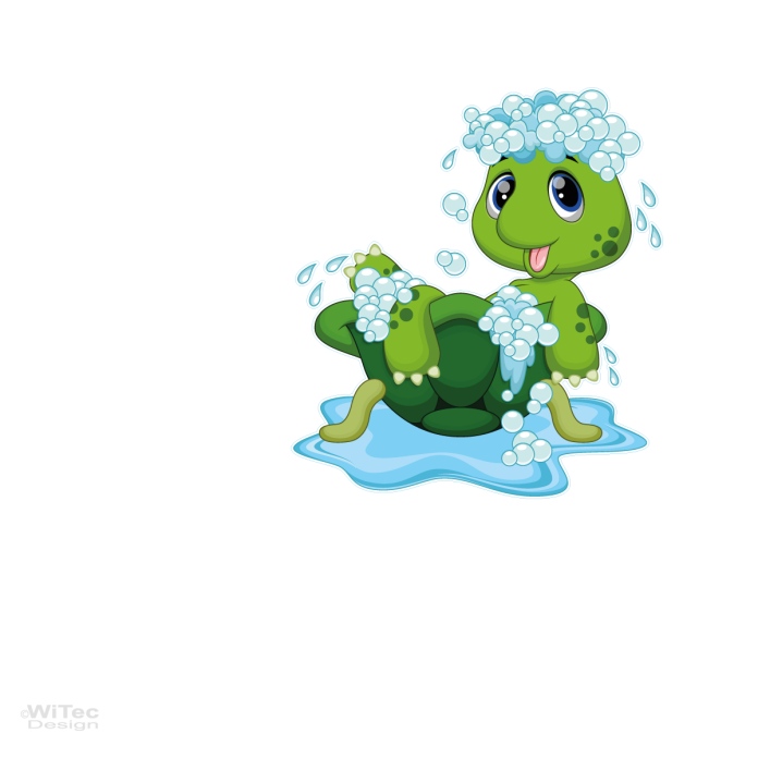 Türaufkleber Schildkröte Badezimmer Bad Türtattoo