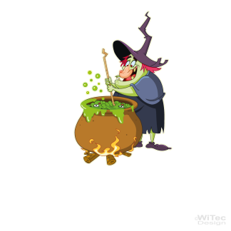 T&uuml;raufkleber Hexenk&uuml;che Hexe T&uuml;rtattoo...