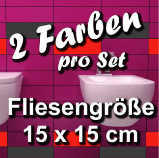 FA702 Fliesensticker 1qm Kacheldekor Badezimmer 15x15