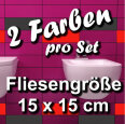 FA702 Fliesensticker 1qm Kacheldekor Badezimmer 15x15