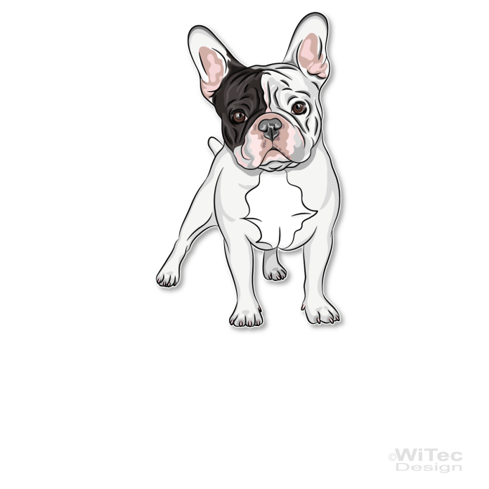 Türaufkleber Französische Bulldogge Wunschname