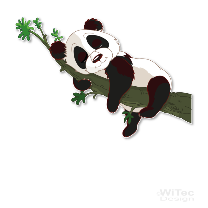 Türaufkleber Panda Name Kinderzimmer Türtattoo