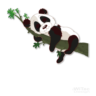 Türaufkleber Panda Name Kinderzimmer Türtattoo