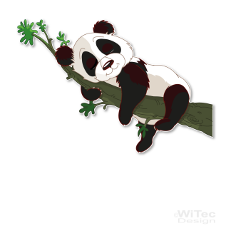 T&uuml;raufkleber Panda Name Kinderzimmer T&uuml;rtattoo