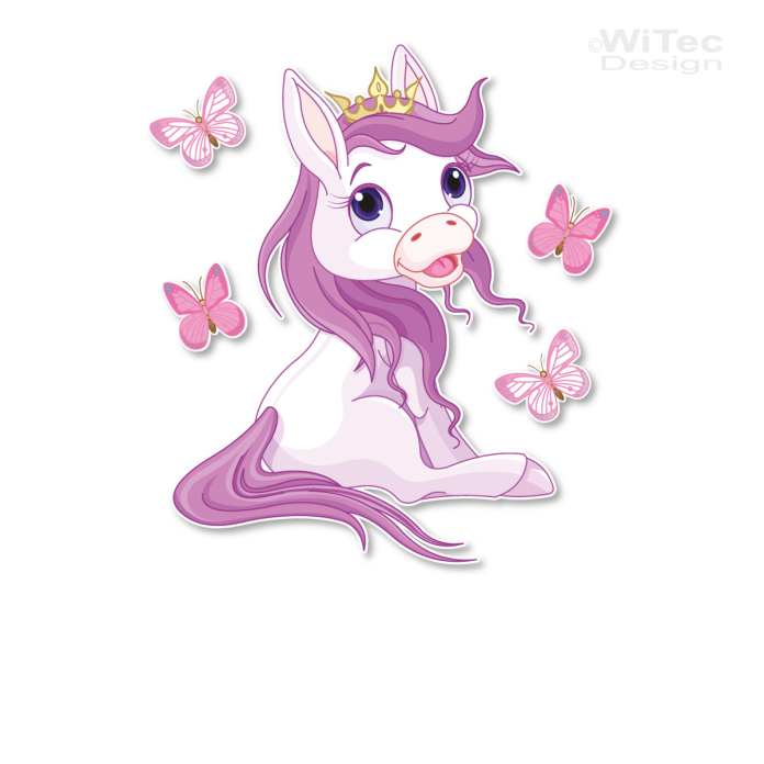 Türaufkleber Pony Pferd Name Kinderzimmer Türtattoo