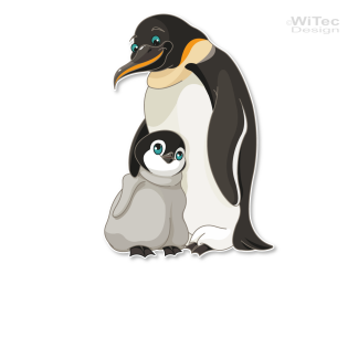Türaufkleber Pinguin Wunschname Kinderzimmer Türtattoo