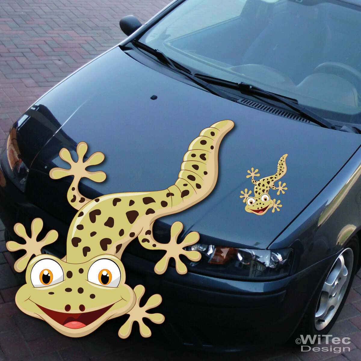 Heckscheibenaufkleber Aufkleber Auto Chill mal - Gecko Echse Autoaufkleber  TATTOO - Der Dekor Aufkleber Shop