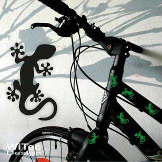 FF003 Gekko Gecko Echse Aufkleber Fahrrad sticker