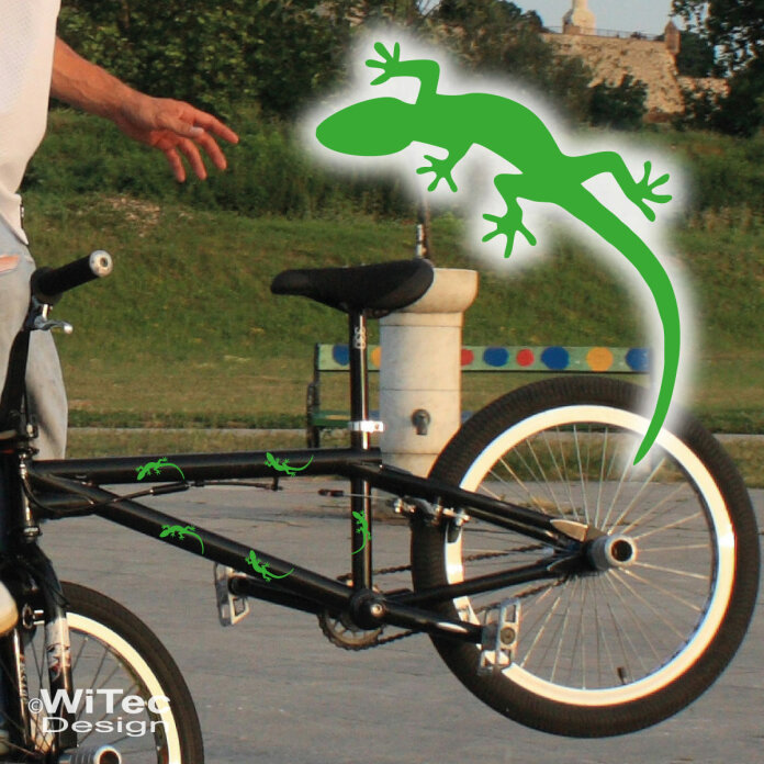 gecko gekko echse fahrrad aufkleber sticker set