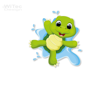 T&uuml;raufkleber Schildkr&ouml;te Badezimmer Turtle...