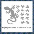 Gekko + Pfoten Wandtattoo