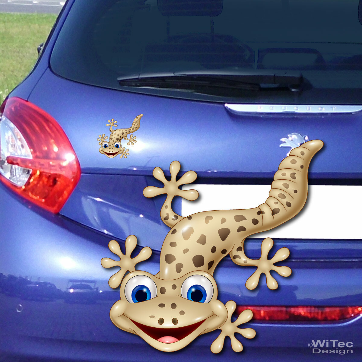 Aufkleber Sticker Lizard Eidechse Gecko blau Autoaufkleber 