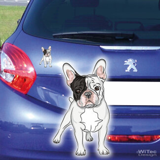 Hundeaufkleber Französische Bulldogge Autoaufkleber