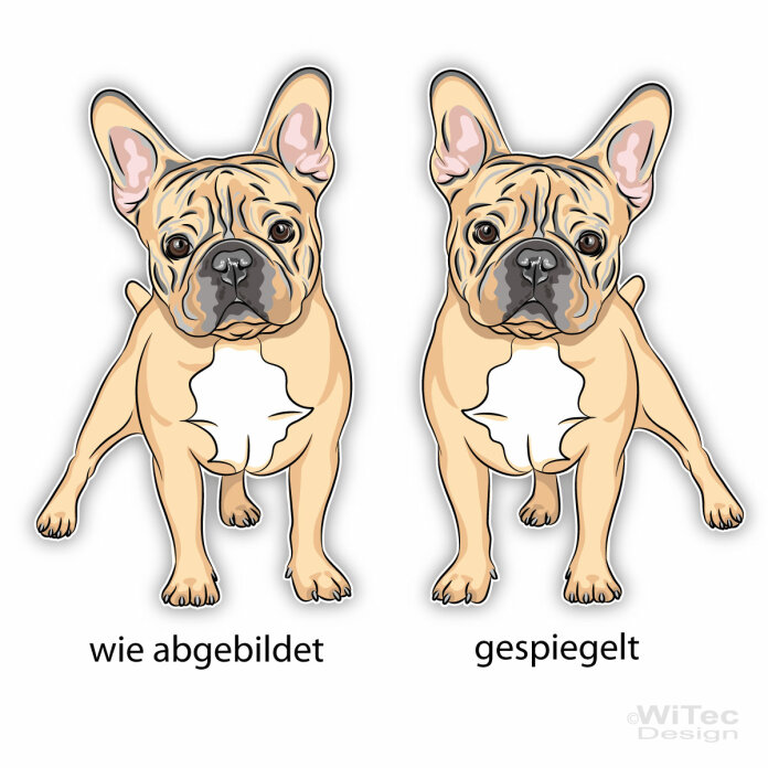 Hundeaufkleber Französische Bulldogge Fawn Autoaufkleber