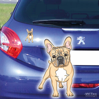 Hundeaufkleber Französische Bulldogge Fawn Autoaufkleber