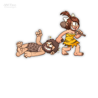 Türaufkleber Schlafzimmer Höhlenmenschen Türtattoo