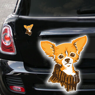 Hundeaufkleber Chihuahua Autoaufkleber Sticker