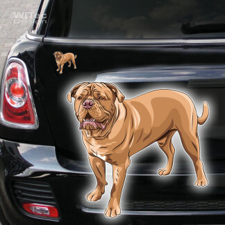 Hundeaufkleber Bordeaux Dogge Autoaufkleber Sticker