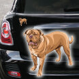 Hundeaufkleber Bordeaux Dogge Autoaufkleber Sticker