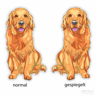 Hundeaufkleber Golden Retriever Autoaufkleber Sticker