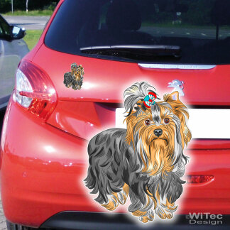 Hundeaufkleber Yorkshire Terrier Auto Aufkleber Sticker