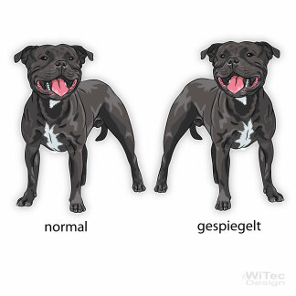 Hundeaufkleber Staffordshire Bull Terrier Auto Aufkleber