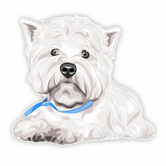 Hundeaufkleber West Highland White Terrier Autoaufkleber