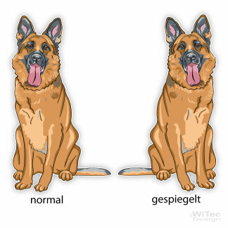 Hundeaufkleber Deutscher Sch&auml;ferhund Autoaufkleber