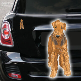 Hundeaufkleber Airedale Terrier Autoaufkleber Sticker