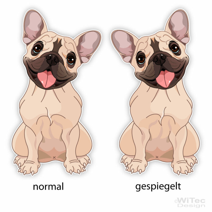 Französische Bulldogge Hundeaufkleber Autoaufkleber