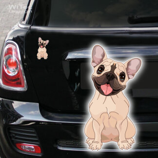 Französische Bulldogge Hundeaufkleber Autoaufkleber