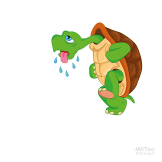 Autoaufkleber Schildkr&ouml;te Ich kann nicht schneller