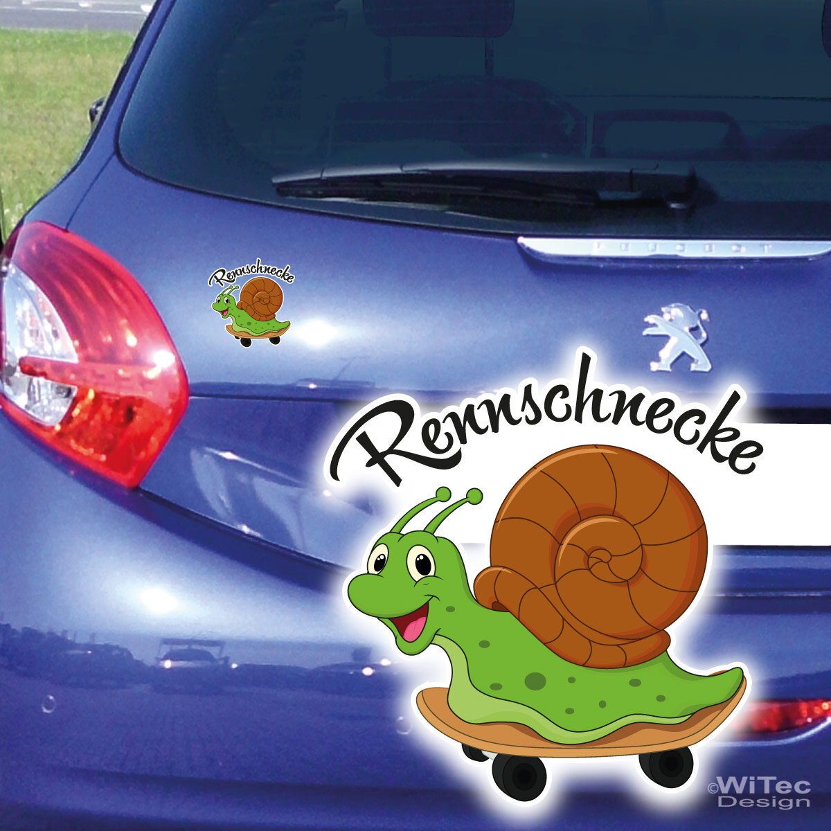 Autoaufkleber Schnecke Rennschnecke Auto Aufkleber Lustig Fun Sticker DA014