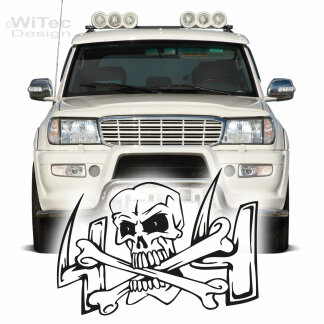 Autoaufkleber Offroad Skull 4x4 Auto Aufkleber