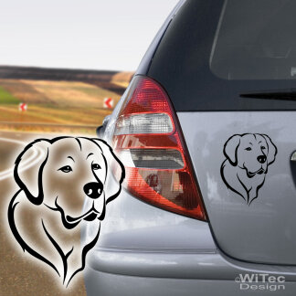 Hundeaufkleber Golden Retriever Auto Aufkleber